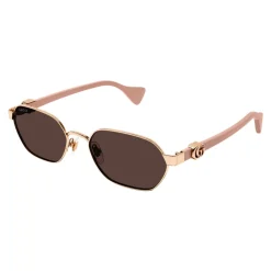 Solbriller<Gucci Metal Oval Solbriller Gul