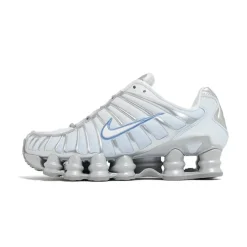 Sneakers^Nike Metallic Blue Tint Shox Sneakers Hvid