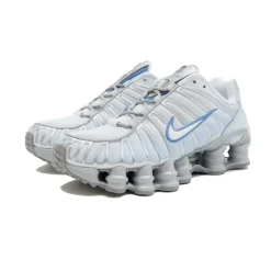 Sneakers^Nike Metallic Blue Tint Shox Sneakers Hvid