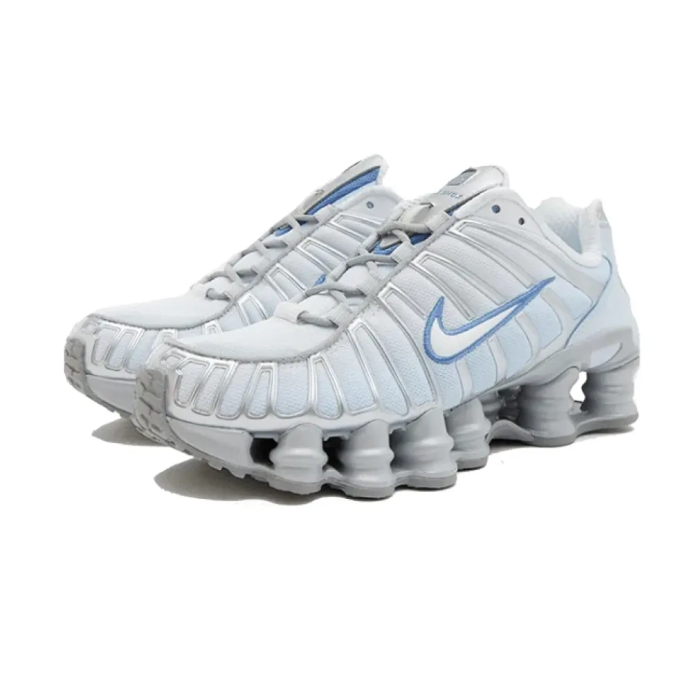 Sneakers^Nike Metallic Blue Tint Shox Sneakers Hvid