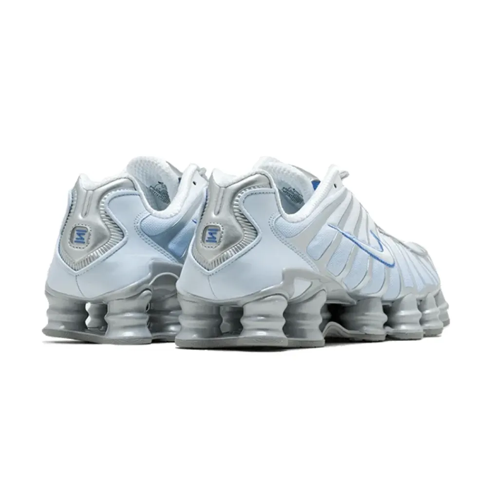 Sneakers^Nike Metallic Blue Tint Shox Sneakers Hvid