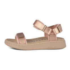 Sandaler<Woden Metallic Rose Lædersandal Pink