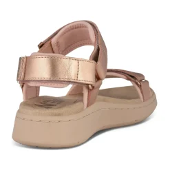 Sandaler<Woden Metallic Rose Lædersandal Pink