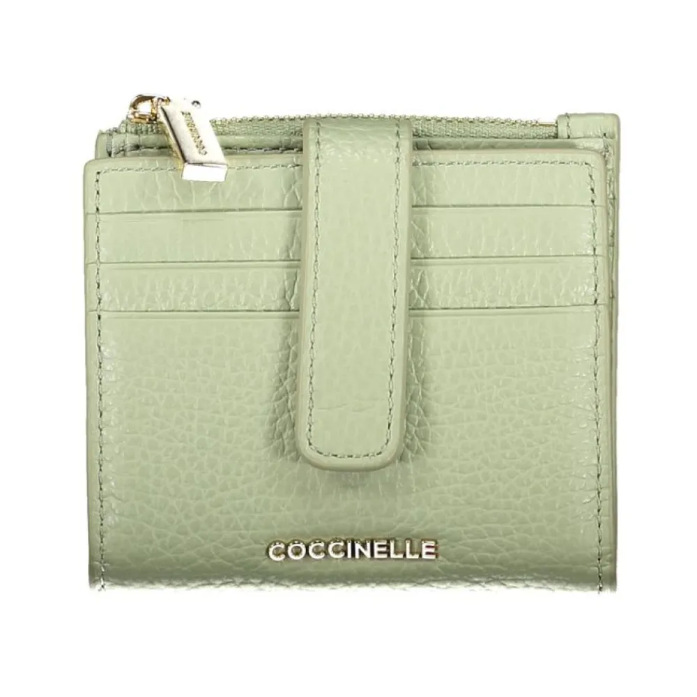 Punge & Kortholder<Coccinelle Metallic Soft Wallet Grøn