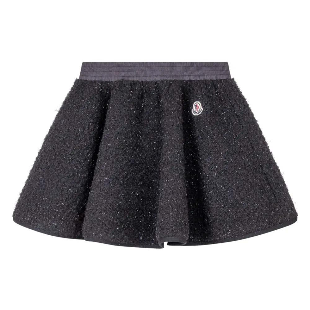 Kjoler & Nederdele<Moncler Metallic Teddy Skirt Sort