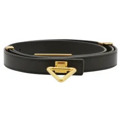 Bælter^Bottega Veneta Metallic Turn-Lock Kalv Bælte Brun