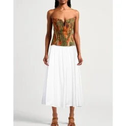 Nederdele<MSGM Midi Nederdel Hvid