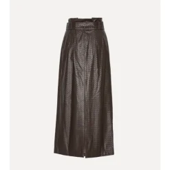 Nederdele^ROTATE Birger Christensen Midi Paper Waist Skirt Brun