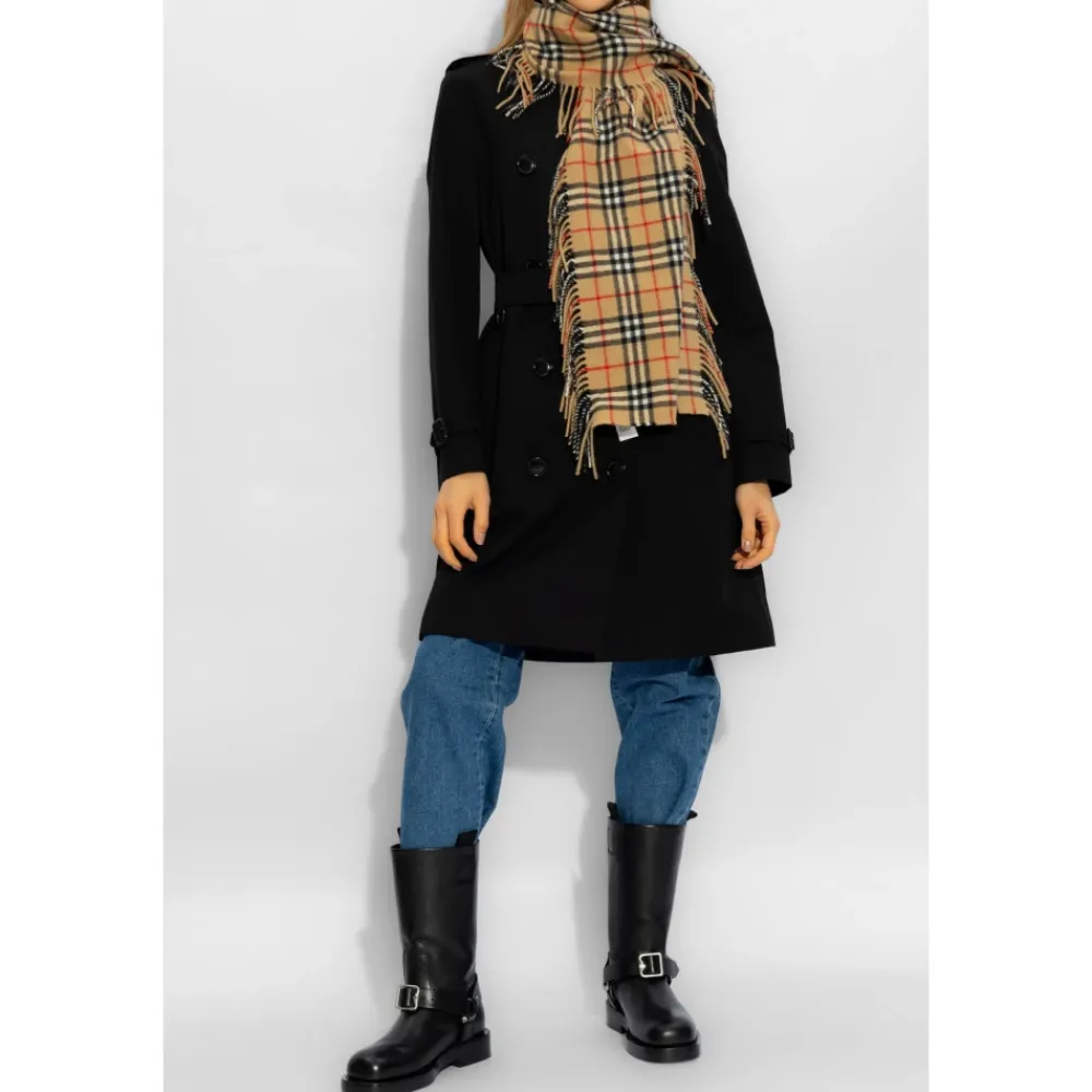 Frakker^Burberry Mid-length Kensington Heritage Trenchcoat Sort
