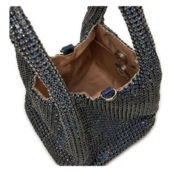 Bæltetasker^Love Moschino Midnatsblå håndtaske med Strass Grå