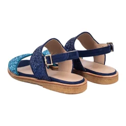 Sandaler^Angulus Midnight Blue Glitter Bølge Sandal Blå