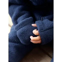 Bodystocking & Sæt^Mikk-Line Mikk -line - Wool Baby Suit, OOS50005 - thts Blå