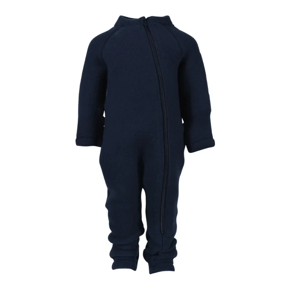 Bodystocking & Sæt^Mikk-Line Mikk -line - Wool Baby Suit, OOS50005 - thts Blå