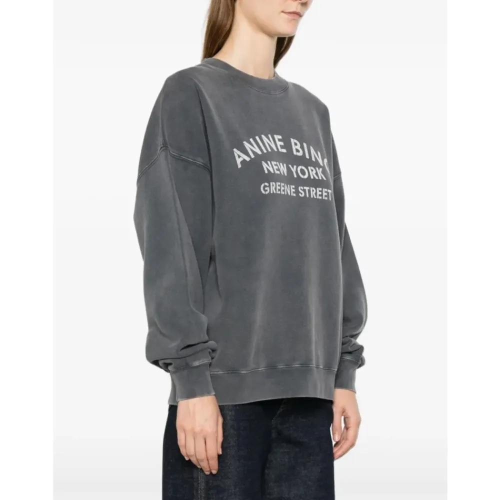 Sweatshirts|Striktrøjer & Sweatere<Anine Bing Miles New York Sweatshirt Sort