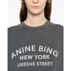 Sweatshirts|Striktrøjer & Sweatere<Anine Bing Miles New York Sweatshirt Sort