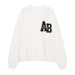 Sweatshirts|Striktrøjer & Sweatere^Anine Bing Miles Oversized Sweatshirt Letterman Hvid