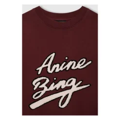 Sweatshirts|Striktrøjer & Sweatere^Anine Bing Miles Sweatshirt Chenille Signature Rød