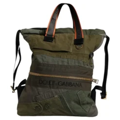 Rygsække^Dolce & Gabbana Military Green Patchwork Rucksack Rygsæk Grøn