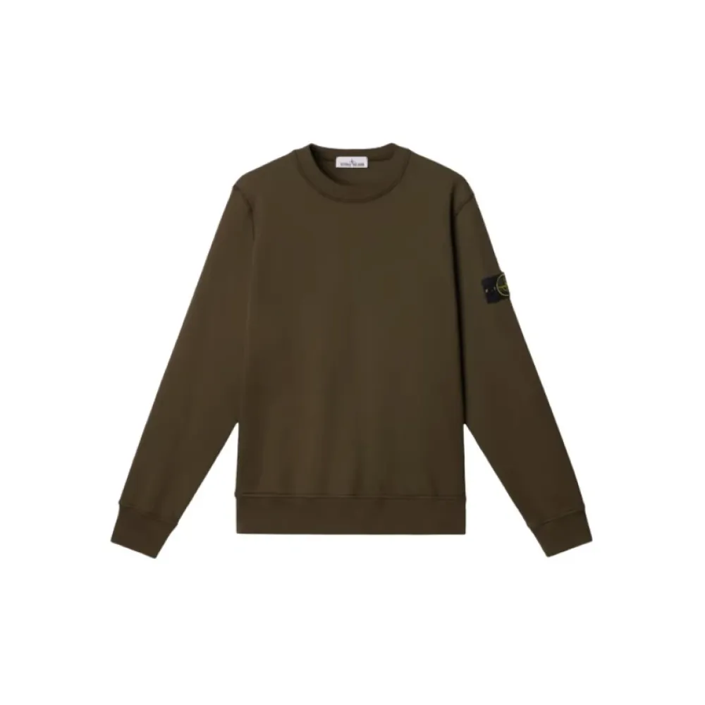 Sweatshirts<Stone Island Militær Crewneck Sweatshirt Grøn