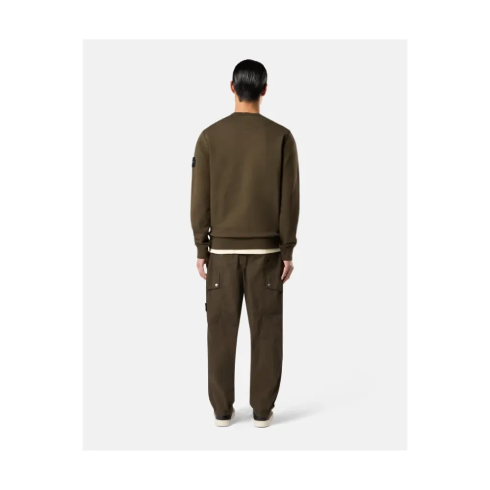 Sweatshirts<Stone Island Militær Crewneck Sweatshirt Grøn