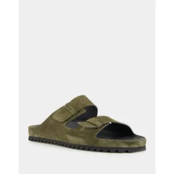 Sandaler<Officine Creative Militær Ruskind Slide Sandaler Grøn