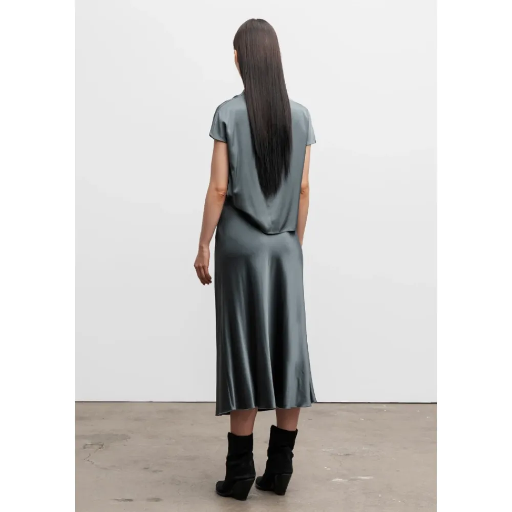 Bluser & Skjorter<Ahlvar Gallery Milly silke top faded Grøn