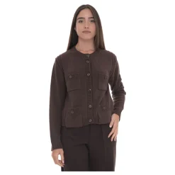Striktrøjer & Sweatere<Weekend Max Mara Mincio Short Cardigan Brun