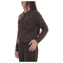 Striktrøjer & Sweatere<Weekend Max Mara Mincio Short Cardigan Brun