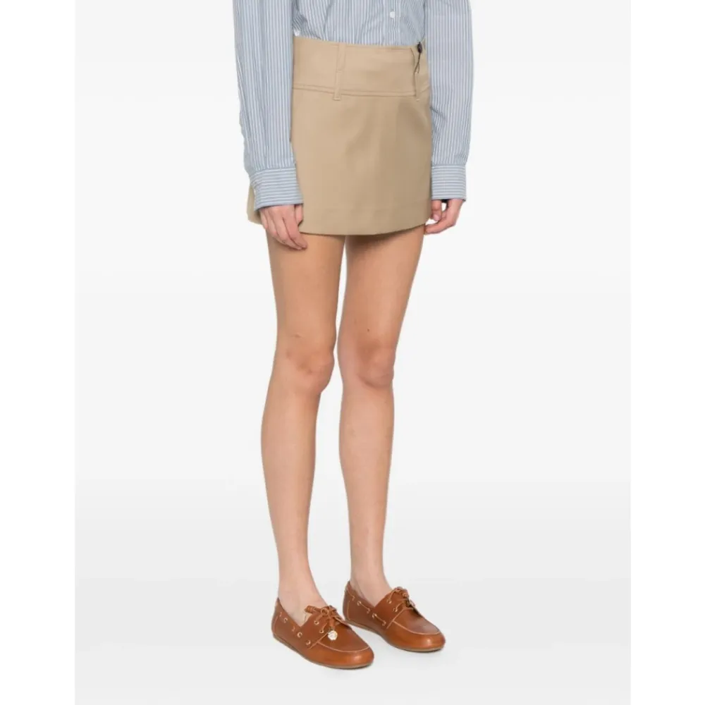 Nederdele<Dunst Mini Nederdel Beige