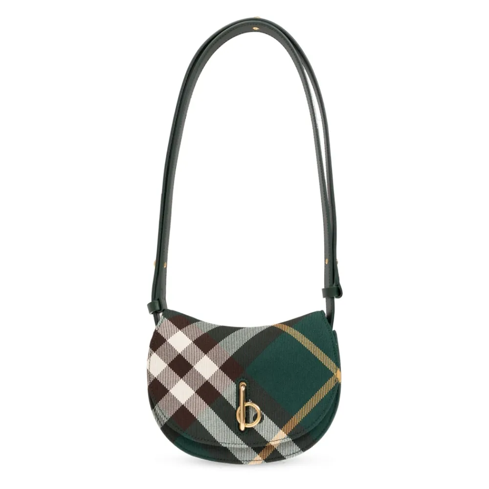Bæltetasker<Burberry Mini Rocking Horse Checked Crossbody Taske Grøn