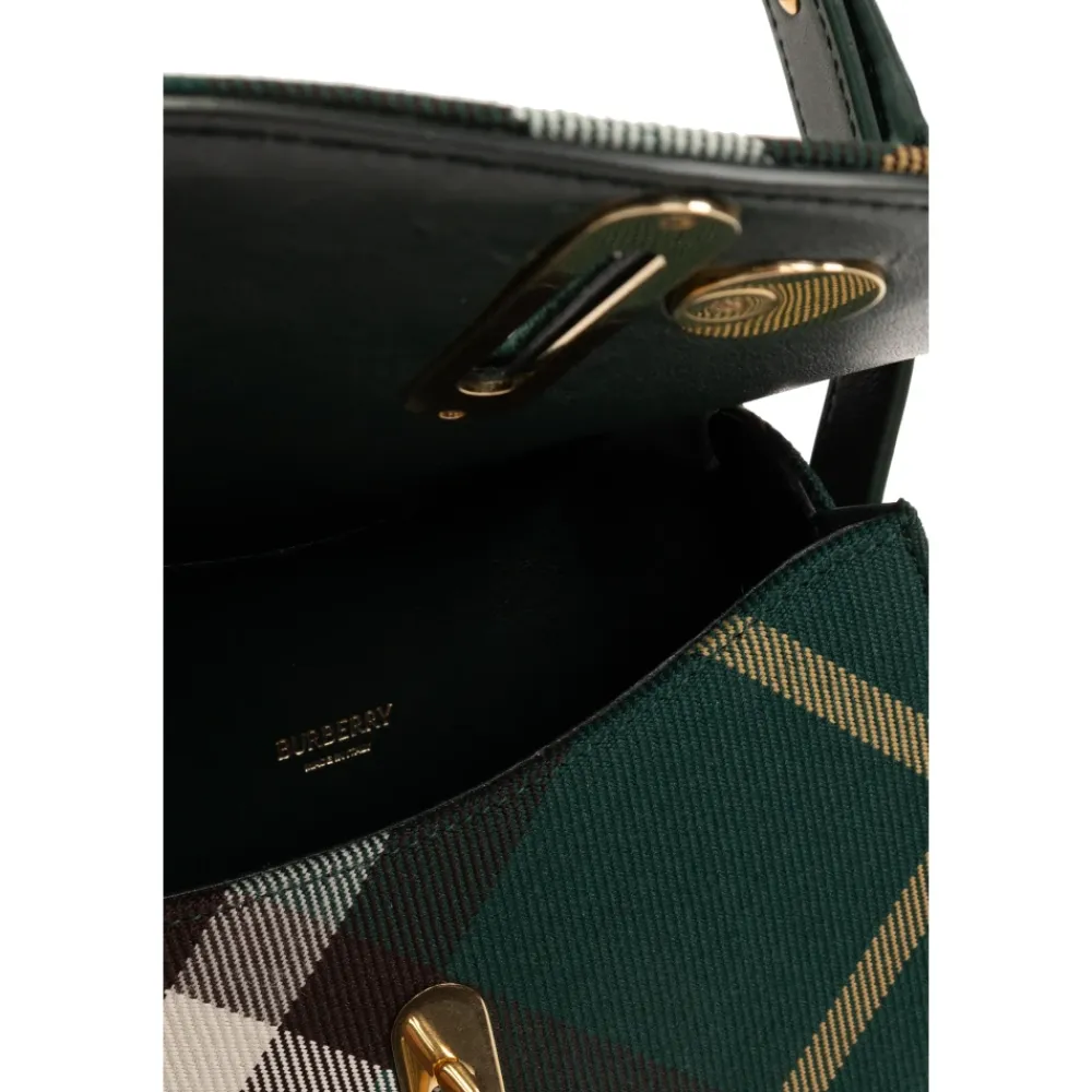Bæltetasker<Burberry Mini Rocking Horse Checked Crossbody Taske Grøn