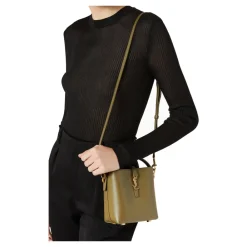 Håndtasker<Saint Laurent Mini Skuldertaske med Cassandre-lukning Grøn