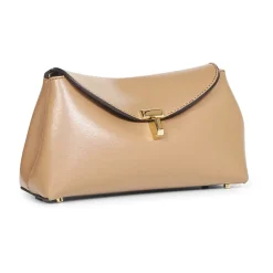 Clutch<TotêMe Mini T-Lock Clutch Brun