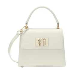 Bæltetasker^Furla Mini Top Håndtaske i Creme Beige