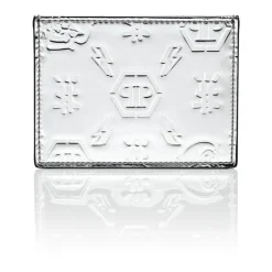 Punge & Kortholder<Philipp Plein Mirrored Leather Card Holder Grå