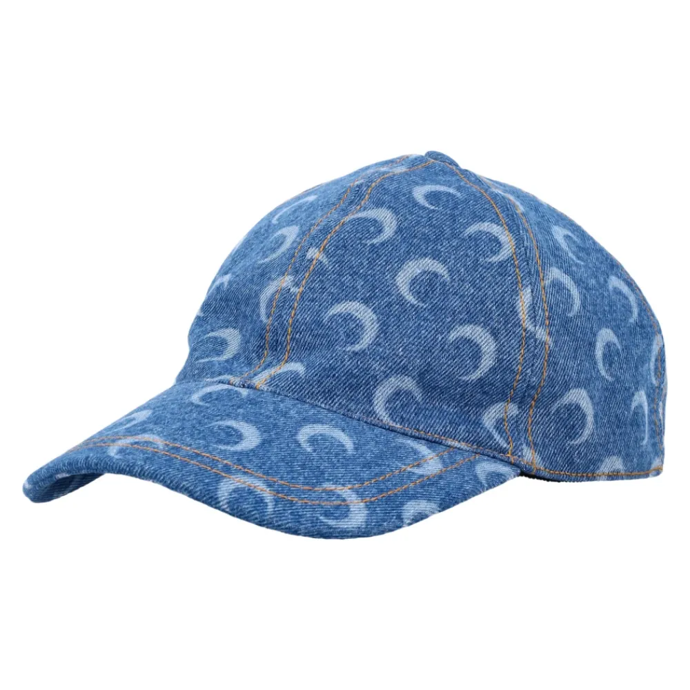 Huer & Kasketter<Marine Serre Måne Laser Denim Baseball Cap Lyse Blå