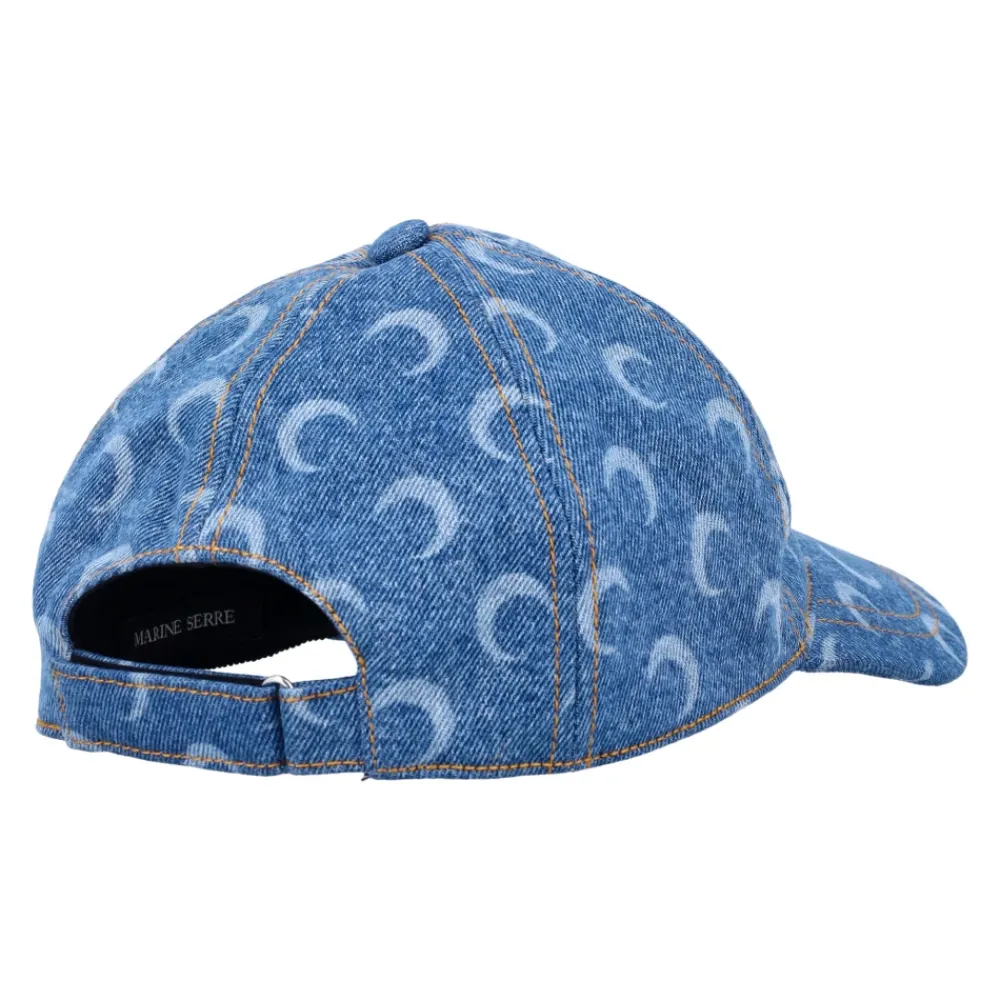 Huer & Kasketter<Marine Serre Måne Laser Denim Baseball Cap Lyse Blå
