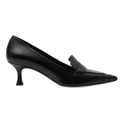 Pumps|Stiletter^PARALLELE Mocassin i glat kalveskind, Sort