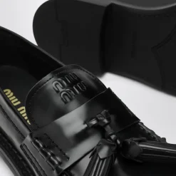 Loafers<Miu Miu Mocassino Sort