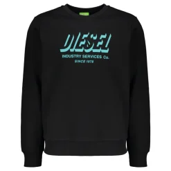 Sweatshirts^Diesel Modern Sweatshirt med Grafik Sort