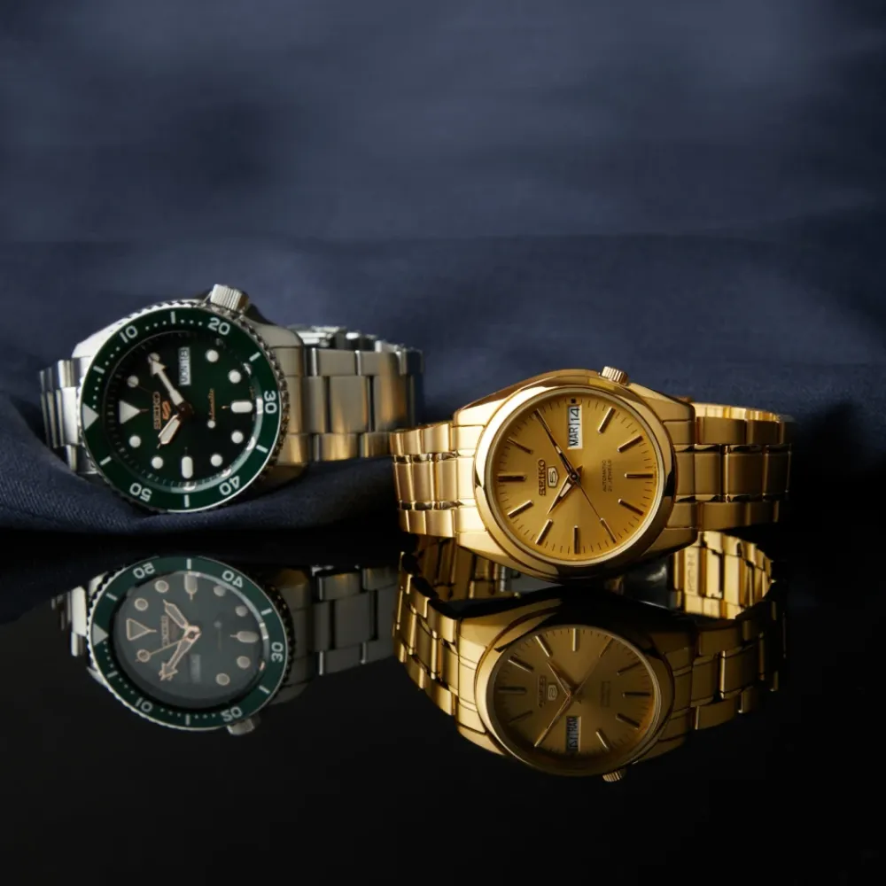 Ure^Seiko Moderne d Sports Automatisk Ur Gul