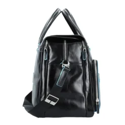 Rejsetasker^Piquadro Moderne Læderrejsetaske med Laptoprum Sort