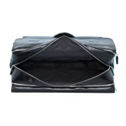 Rejsetasker^Piquadro Moderne Læderrejsetaske med Laptoprum Sort