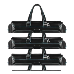 Rejsetasker^Piquadro Moderne Læderrejsetaske med Laptoprum Sort