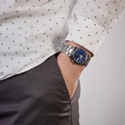Ure^Seiko Moderne Sølv Sports Automatisk Ur Grå