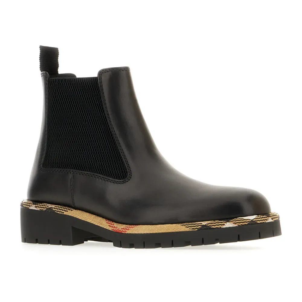 Chelsea Boots^Burberry Moderne støvler til stilfulde outfits Sort