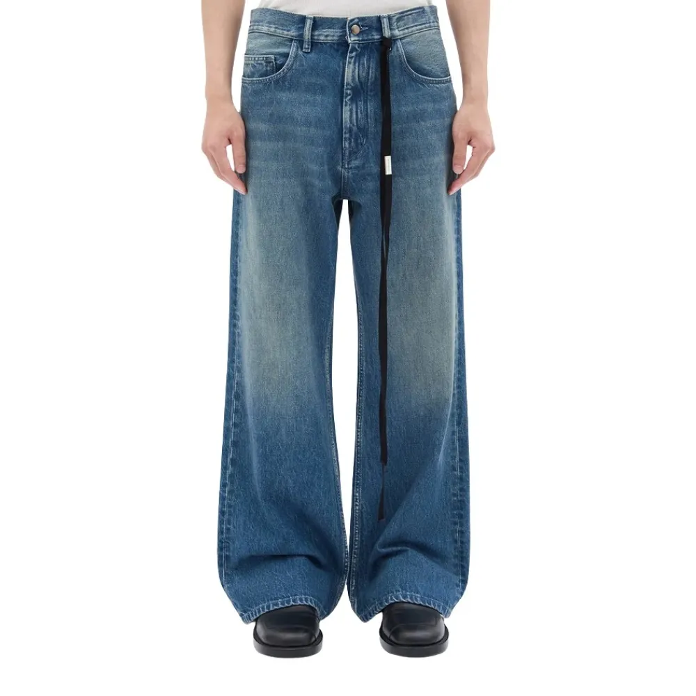 Jeans<Ann Demeulemeester Modest Afslappede Flared Bukser Blå