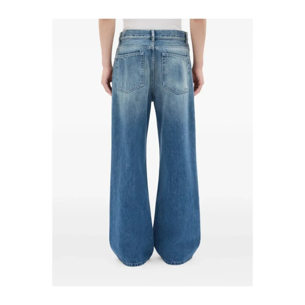 Jeans<Ann Demeulemeester Modest Afslappede Flared Bukser Blå