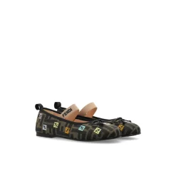 Ballerinasko<Fendi Monogram balletsko Brun