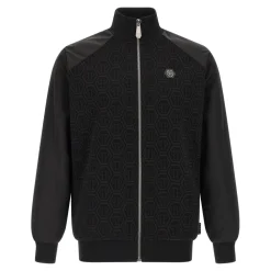 Træningsjakker<Philipp Plein Monogram Jacquard Sweatshirt Sort